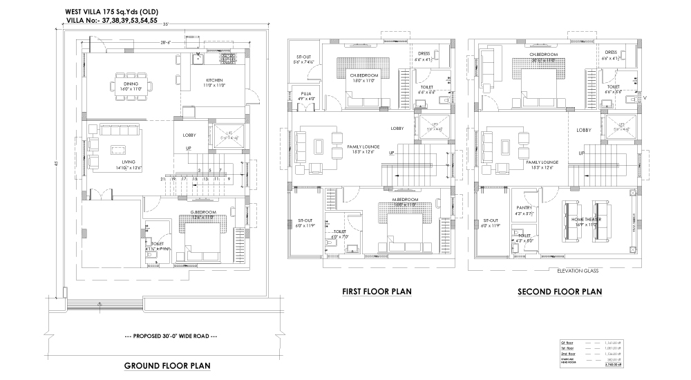 Pranava’s Greenwich villas Hyderabad Floor Plan-2