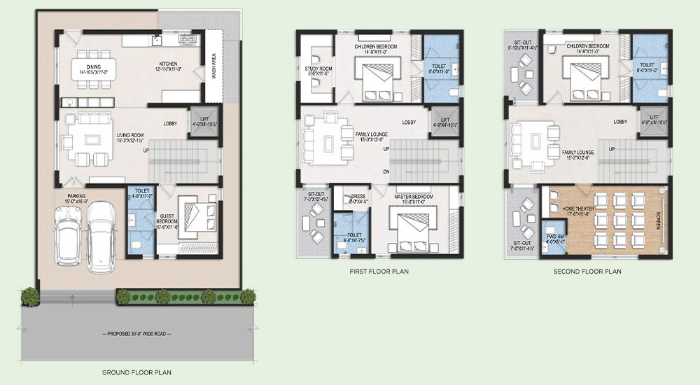 Pranava’s Greenwich Hyderabad villa floor plan-3