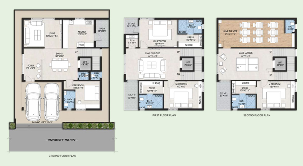 Pranava’s Greenwich villas Floor plan-4